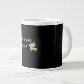 What A Fun Deer Moment Retro Style Jumbo-Tasse (Vorderseite Rechts)