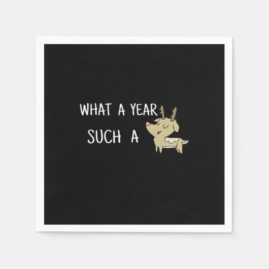 What A Fun Deer Moment Retro Style  Serviette (Vorderseite)