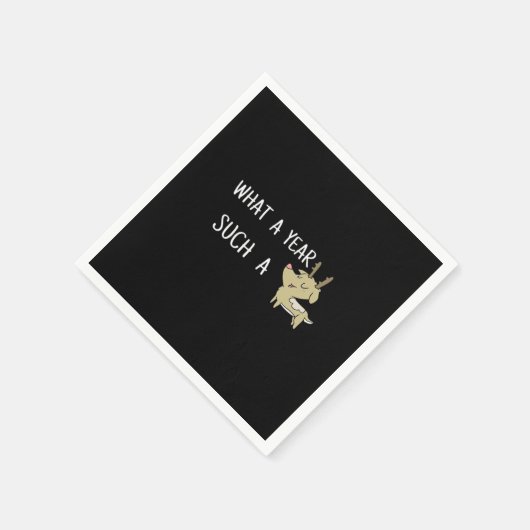 What A Fun Deer Moment Retro Style Serviette (Ecke)