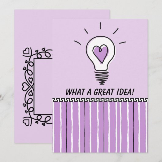 What A Great Idea! - Flat card (Vorne/Hinten)