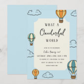 What a Onederful World Birthday Party Invitation Einladung (Vorne/Hinten)