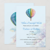 What a Onederful World Invitation, 1st Birthday Einladung (Vorne/Hinten)