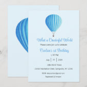 What a Onederful World Invitation, 1st Birthday Einladung (Vorne/Hinten)