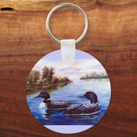 What A Pair Loon Keychain Schlüsselanhänger (Vorderseite)