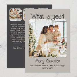 What a Year 4 Photo Text QR Code Personalized Feiertagskarte