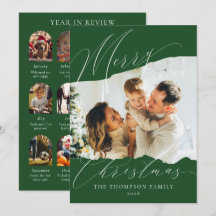 What a Year in Review 12 Photo Christmas | Green