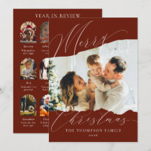 What a Year in Review 12 Photo Christmas | Red