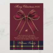 What A Year Photo Collage Christmas Bow Holiday Einladung (Vorderseite)