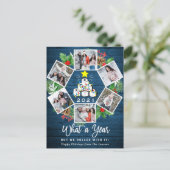 What a Year Quarantine Christmas Tree 6 Foto Postkarte (Stehend Vorderseite)