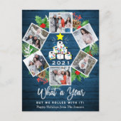 What a Year Quarantine Christmas Tree 6 Foto Postkarte (Vorderseite)