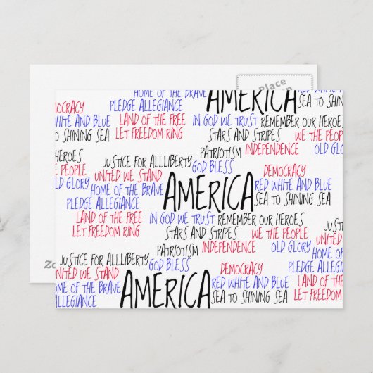 What America Means to Me Postkarte (Vorne/Hinten)