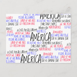 What America Means to Me Postkarte