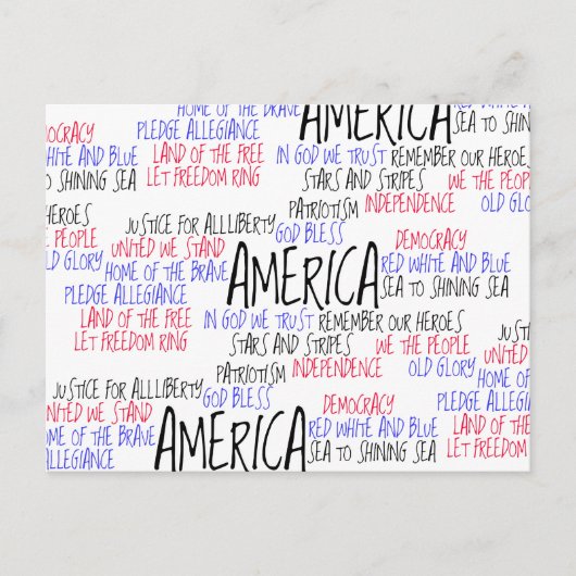 What America Means to Me Postkarte (Vorderseite)