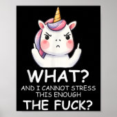 What & I Cannot Stress This Enough The Fck Sig Poster (Vorne)