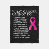 What Cancer Cannot Do - _ Awareness - Insration  Fleecedecke (Vorderseite)