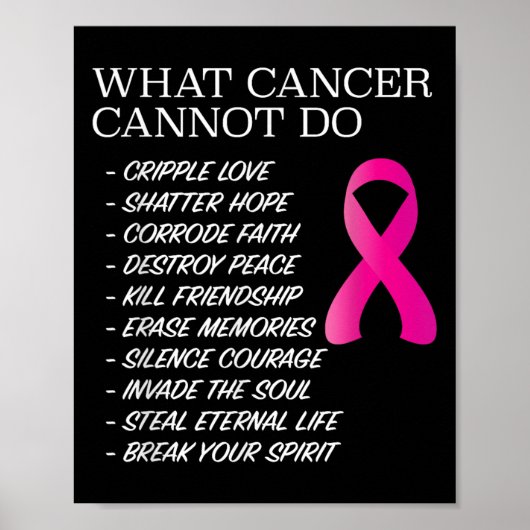 What Cancer Cannot Do - _ Awareness - Insration Poster (Vorne)