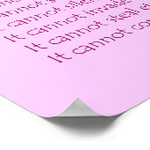 What Cancer Cannot Do Poem Poster Print (Ecke)