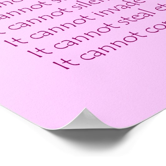 What Cancer Cannot Do Poem Poster Print (Ecke)