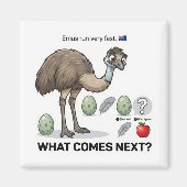 What Comes Next? Emu Australia Pattern Logic Game Magnet (Vorne)