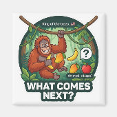 What Comes Next? Orangutan Pattern Logic Game Magnet (Vorne)