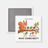 What Comes Next? Red Squirrel UK Pattern Logic Magnet (Vorderseite/Rückseite)