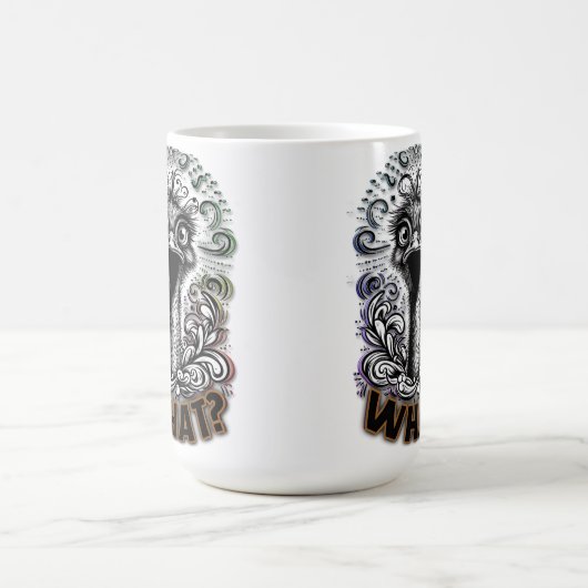"What? Cute Ostrich" Mug Kaffeetasse (Mittel)