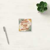 What Defines Us Is How Well We Rise After Falling Post-it Klebezettel (Büro)