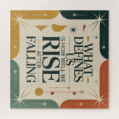 What Defines Us Is How Well We Rise After Falling Puzzle (Horizontal)