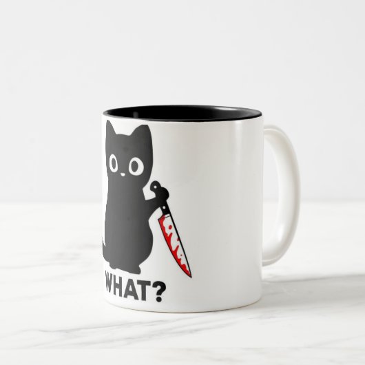  "What Did You Say? — Angry Cat Mug" Zweifarbige Tasse (VorderseiteRechts)