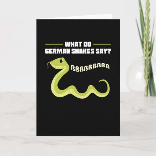 What Do German Snakes Say Snake Karte (Vorderseite)