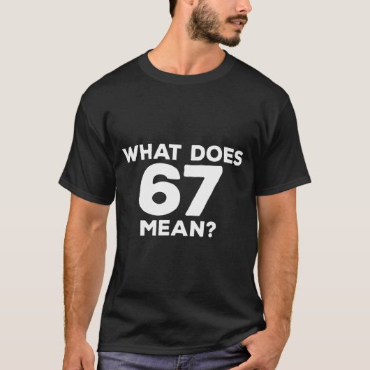 What Does 67 Mean Funny Six Seven Meme  T-Shirt (Vorderseite)