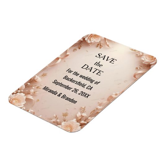 What flower wedding  invtation  magnet (Linke Seite)
