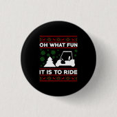What fun it is to ride golf cart christmas button (Vorderseite)