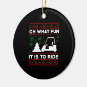 What fun it is to ride golf cart christmas keramik ornament (Links)