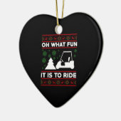 What fun it is to ride golf cart christmas keramik ornament (Links)