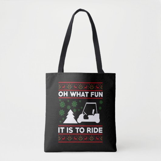 What fun it is to ride golf cart christmas tasche (Vorderseite)