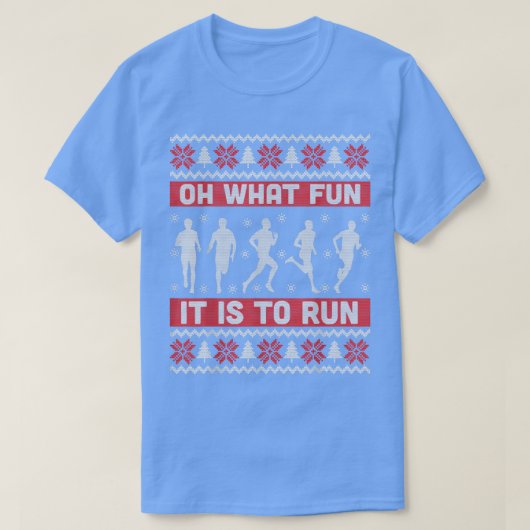 What fun it is to run ugly christmas sweater gi T-Shirt (Design vorne)
