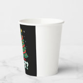 What Funny Cat Pushing Christmas Tree Over Cat Xma Pappbecher (Links)