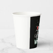 What Funny Cat Pushing Christmas Tree Over Cat Xma Pappbecher (Rechts)