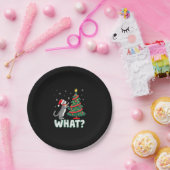 What Funny Cat Pushing Christmas Tree Over Cat Xma Pappteller (Party)