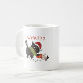 "WHAT??" Grumpy Cat Christmas Coffee Kaffeetasse (Vorderseite Links)