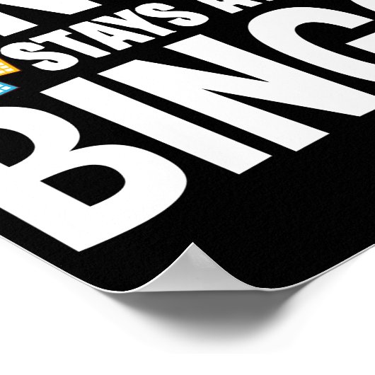 What Happens At BingoStays At Bingo Funny Lucky Poster (Ecke)