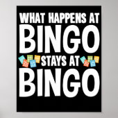 What Happens At BingoStays At Bingo Funny Lucky Poster (Vorne)