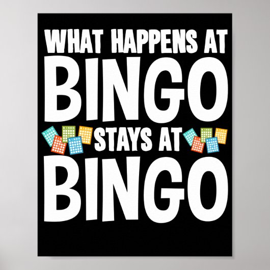 What Happens At BingoStays At Bingo Funny Lucky Poster (Vorne)