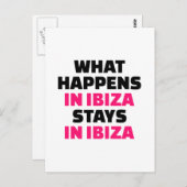 What happens in Ibiza stays Ibiza Postkarte (Vorne/Hinten)