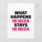 What happens in Ibiza stays Ibiza Postkarte (Vorderseite)
