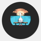 What If Im Not Silly Enough Goose Funny Silly Goos Runder Aufkleber (Vorderseite)