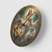 What If Your Pet Was Human?  Runde Wanduhr (Winkel)