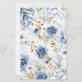 What in Your Purse Blue Floral Bridal Shower Games (Rückseite)