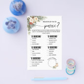What is in Purse Winter Bridal Shower Game Card Flyer (Einzeln)